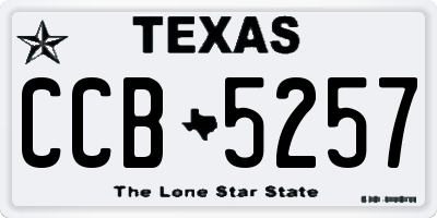 TX license plate CCB5257