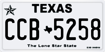 TX license plate CCB5258