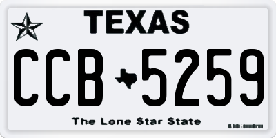 TX license plate CCB5259