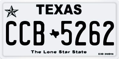 TX license plate CCB5262