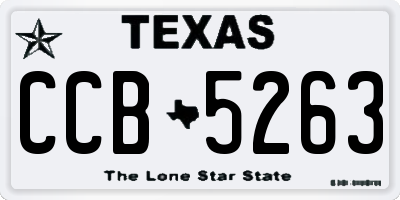 TX license plate CCB5263