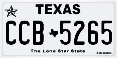 TX license plate CCB5265