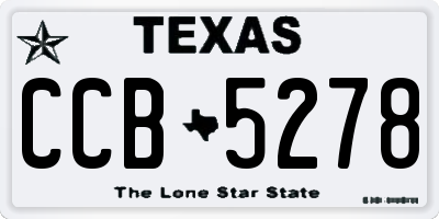 TX license plate CCB5278