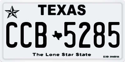 TX license plate CCB5285