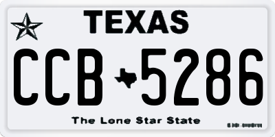 TX license plate CCB5286