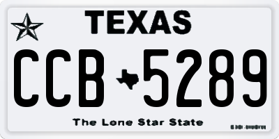 TX license plate CCB5289
