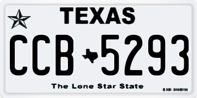 TX license plate CCB5293
