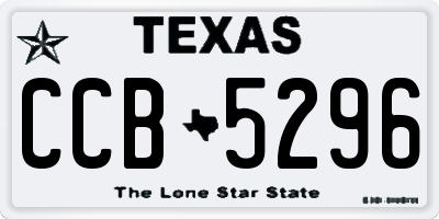 TX license plate CCB5296