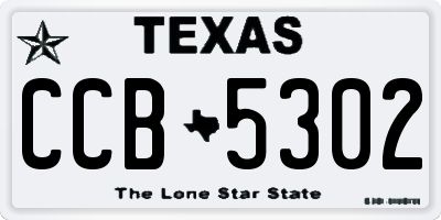 TX license plate CCB5302