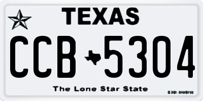 TX license plate CCB5304