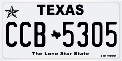 TX license plate CCB5305