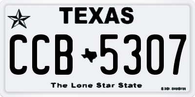 TX license plate CCB5307