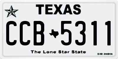 TX license plate CCB5311