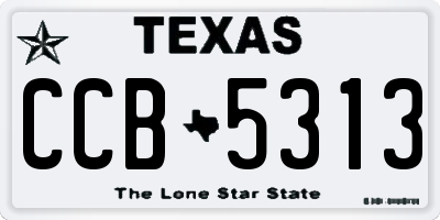 TX license plate CCB5313