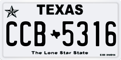 TX license plate CCB5316