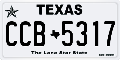 TX license plate CCB5317
