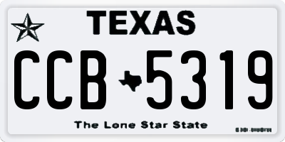 TX license plate CCB5319