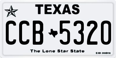 TX license plate CCB5320