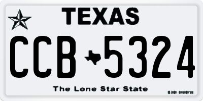 TX license plate CCB5324