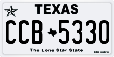 TX license plate CCB5330