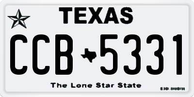 TX license plate CCB5331