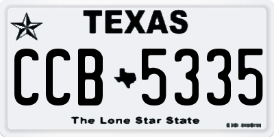 TX license plate CCB5335