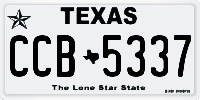 TX license plate CCB5337