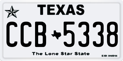 TX license plate CCB5338