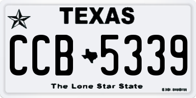 TX license plate CCB5339
