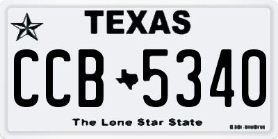 TX license plate CCB5340