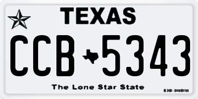 TX license plate CCB5343