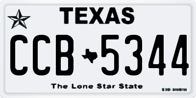 TX license plate CCB5344