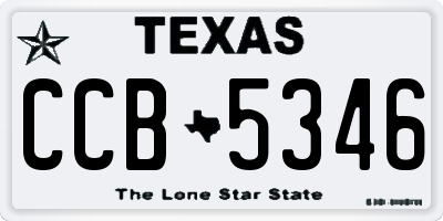 TX license plate CCB5346