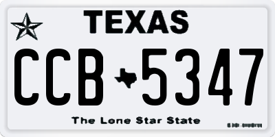 TX license plate CCB5347