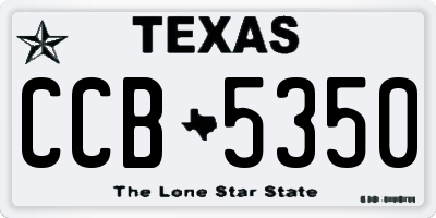 TX license plate CCB5350