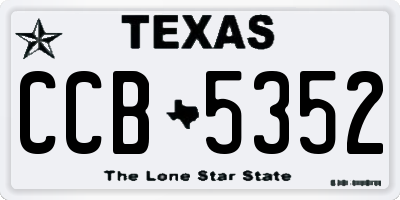 TX license plate CCB5352
