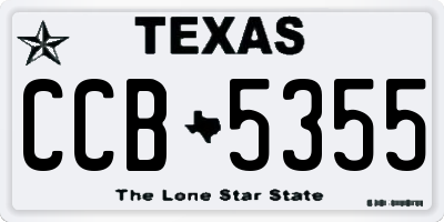 TX license plate CCB5355
