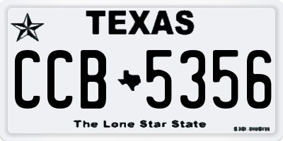 TX license plate CCB5356