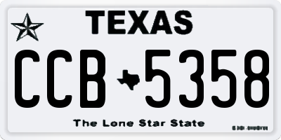 TX license plate CCB5358