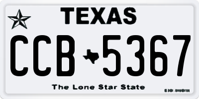 TX license plate CCB5367
