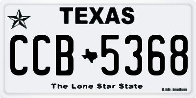 TX license plate CCB5368
