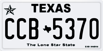 TX license plate CCB5370