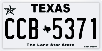 TX license plate CCB5371