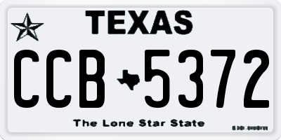 TX license plate CCB5372