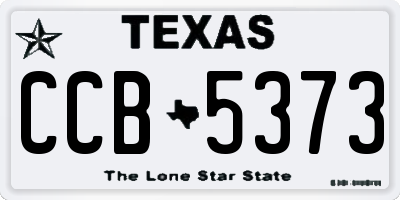 TX license plate CCB5373