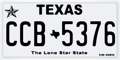 TX license plate CCB5376