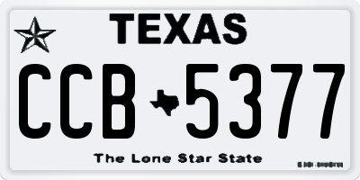 TX license plate CCB5377