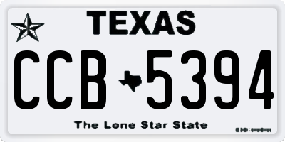 TX license plate CCB5394