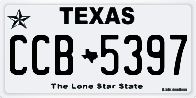 TX license plate CCB5397