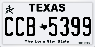 TX license plate CCB5399